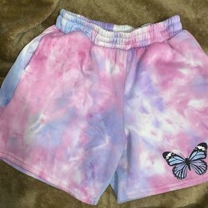 Tie-Dye Butterfly Shorts